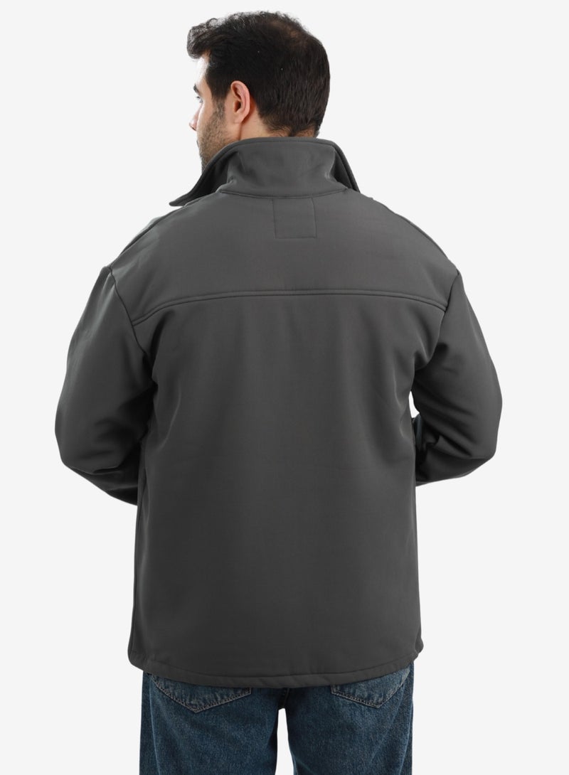 White Rabbit Men’s Softshell Water-Resistant Jacket – Windproof Lightweight Design with Full Zipper - Image 4